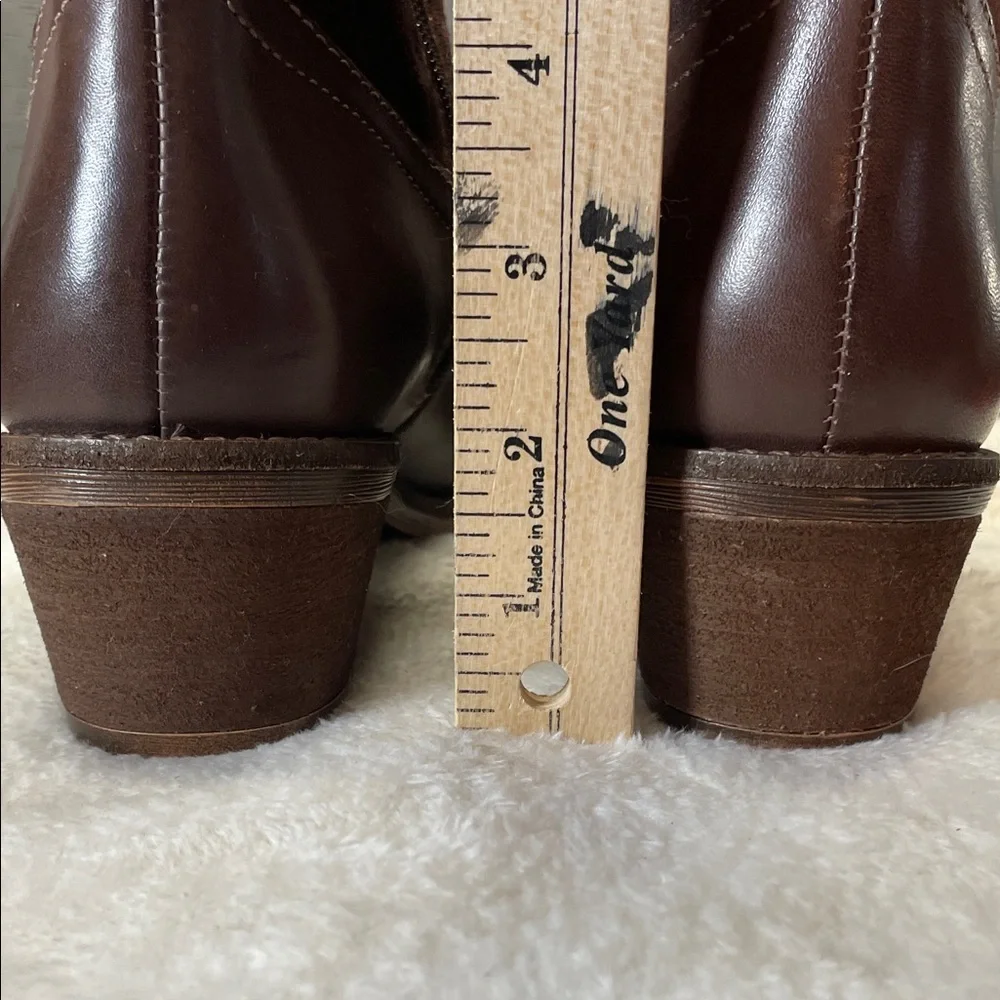 Elegant Brown leather suede below the knee elegant boots
